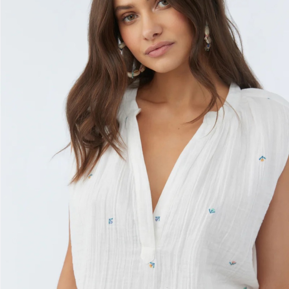 NWT O'Neill Aarya Top with Embroidery - Picture 9 of 10
